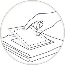 Paso uno para aplicar un transfer para ropa