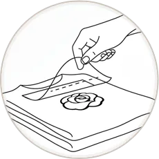 Paso tres para aplicar un transfer para ropa