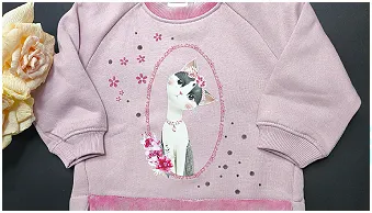 Cuarto paso para fijar un transfer textil